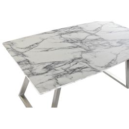 DKD Home Decor Mesa Comedor Moderna Blanca de MDF y Acero 160x90x76 cm DKD Home Decor Mesa Comedor Moderna Blanca de MDF y Acero 160x90x76 cm