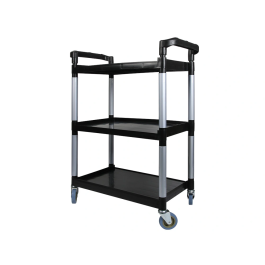 Q-connect Carro de Servicio Multifuncional con 3 Estantes de Polipropileno 830x420x970 mm