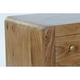 Mesita de Noche DKD Home Decor 45,5 x 40 x 60 cm Natural Dorado Acacia