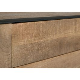 Giner y Colomer Mueble de Televisión en Madera de Mango Natural 180 cm con Estructura Metálica Industrial