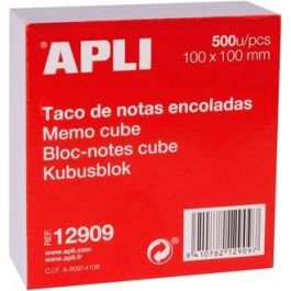 Apli 8410782129097 Taco de Notas Encoladas 500 Hojas 100x100 mm Blanco Gramaje 70 g/m² Precio: 2.50000036. SKU: BIX12909