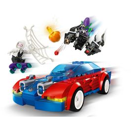 Lego Juego de Construcción Marvel Coche de Carreras de Spider-Man y Duende Verde Venomizado (Edad 7+ Años)