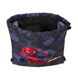 Bolsa Mochila con Cuerdas Spider-Man Attack Negro 26 x 34 x 1 cm