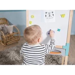 Smoby SMO1695883111900 Pizarra de Madera con Doble Cara: Tiza y Magnética Blanca, Plegable, Incluye 80 Accesorios Smoby SMO1695883111900 Pizarra de Madera con Doble Cara: Tiza y Magnética Blanca, Plegable, Incluye 80 Accesorios