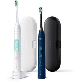 Philips ProtectiveClean 5100 HX6851/34 Cepillo Dental Eléctrico Sónico Adulto, 3 Modos, Cuidado Encías, Blanqueador, Menta/Blanco