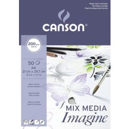 Canson Imagine DIN A4 Bloc Dibujo Multitécnicas 50 Hojas 200 gr/m² Liso Blanco Papel Táctil para Técnicas Secas y Húmedas Precio: 7.49999987. SKU: B1427TNMF3