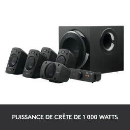 Logitech Altavoces Z906 Sistema 5.1 THX 1000W Pico / 500W RMS Sonido Envolvente Certificado Dolby Digital DTS