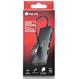 NGS IHUB READER Hub USB 3.0 con 3 Puertos y Lector de Tarjetas SD/microSD
