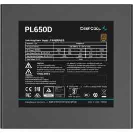 DeepCool PL650-D Fuente Alimentación 650W 80 PLUS Bronze ATX 3.0 No Modular Blanca para PC