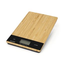 Inde Báscula Cocina Digital Cuadrada Bambú 5Kg Basic Home