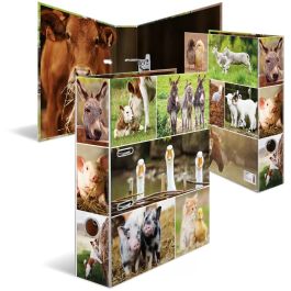 HERMA 19253 Archivador A4 de Cartón para Escuela Oficina Diseño Animales de Granja Multicolor 7 cm Ancho de Columna Precio: 17.5000001. SKU: B165PYMMGF