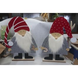 DKD Home Decor Figura Gnomo Navidad Tradicional Decoración Hogar MDF Fieltro Rojo Gris Blanco 6x34x64 cm Set 2 Unidades Precio: 18.32424. SKU: B15LCF58N8