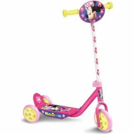 Disney Scooter de 3 Ruedas Minnie, Altura Regulable, Bandeja Antideslizante, Manijas Anti-Pellizcos, Ruedas de PVC para Niños