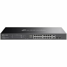 TP-Link Omada ES220GMP Switch Gestionado L2 Gigabit Ethernet 18 Puertos RJ-45 con PoE+ (250W) 2 Ranuras SFP Montaje en Rack Negro