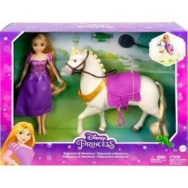 Mattel Hlw23 Muñeca Rapunzel con rodillas flexibles y Caballo Maximus con silla y brida, incluye Figura Pascal Disney Enredados +3 años Mattel Hlw23 Muñeca Rapunzel con rodillas flexibles y Caballo Maximus con silla y brida, incluye Figura Pascal Disney Enredados +3 años
