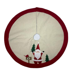 DKD Home Decor Base Árbol Navidad Tradicional Poliéster Crema Rojo 90x90x2cm para Decoración Festiva Precio: 13.89000019. SKU: B1CBLQS7JW