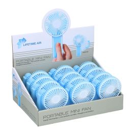 Lifetime Mini Ventilador de Mano, 2 Pilas AA, Cabezal Multiposición, Color Azul, 9x4.5x15.5cm Lifetime Mini Ventilador de Mano, 2 Pilas AA, Cabezal Multiposición, Color Azul, 9x4.5x15.5cm