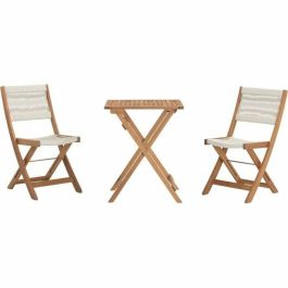 MAKENA Conjunto de Bistró Plegable de Madera de Acacia FSC con Tejido de Cuerda Beige para 2 Personas Precio: 126.50000055. SKU: B1K95KGH9H