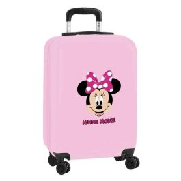 Safta Trolley Cabina 20" Minnie Mouse "Me Time" 34,5x55x20cm Rosa Claro Poliéster