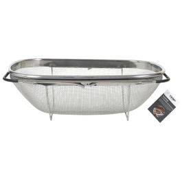 Cook Concept Escurridor con Asas Extensibles de Acero, Adaptable a Fregaderos, 34.5x24.5x11 cm