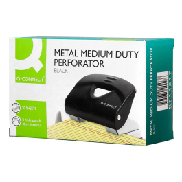 Q-connect Taladrador kf14217 Negro Abertura 2 mm Capacidad 20 Hojas