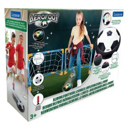 Lexibook AeroFoot Disco de fútbol flotante de espuma luminoso con 2 porterías, 1 balón y bomba recargable, para jugar en la oscuridad