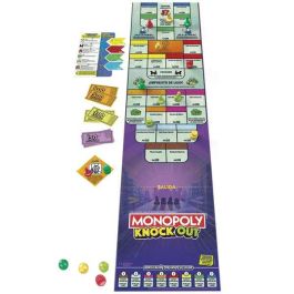 Juego monopoly knockout. desliza los peones para derrotar a tus rivales y ganar dinero.