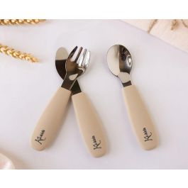 KioKids Set de Cubiertos Infantiles de Acero Inoxidable y Silicona, Color Beige. Antideslizantes, +6 Meses, Aptos Lavavajillas Precio: 9.78999989. SKU: B1E4WGCDKR