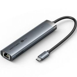 Vention TGNHB - Hub Docking USB-C 6 en 1 Universal: HDMI 4K@60Hz, RJ45 Gigabit, USB-C PD 100W, 2x USB 3.0