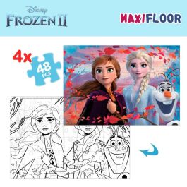 Puzzle Infantil Frozen Doble cara 4 en 1 48 Piezas 35 x 1,5 x 25 cm (6 Unidades)