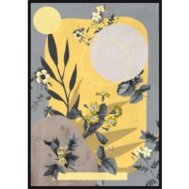 DKD Home Decor Cuadro Estilo Scandi Amarillo Gris 83 x 123 x 4.5 cm (2 Unidades)