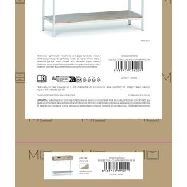 Inde Mueble con 2 Cajones Madera-Metal 80x30x75 cm