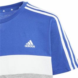 Camiseta de Manga Corta Infantil Adidas 3S Tib Azul