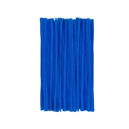 Liderpapel Limpiapipas de Chenilla 30 cm Color Azul Mate Bolsa de 100 Unidades
