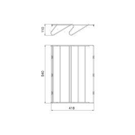 Emuca Cajón zapatero para armarios y vestidores Quartz, 540 (M70), Acero, Titanio