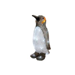 Lumineo Figura pingüino de led acrílico exterior, 24 leds luz fría, ip44, 17x16x33cm