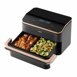 Cosori COS1730416443719 Freidora sin aceite Doble Fuego Twinfry Chef Edition, 10 L, 6 Programas, 2800 W, Negra