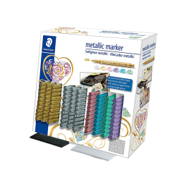 Staedtler Rotulador Metálico 8323 Expositor Sobremesa 100 Unidades Colores Surtidos Punta Media