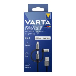Varta Cable 3 en 1 USB a Lightning Micro USB Tipo C Precio: 29.49999965. SKU: B14BYEJCV2