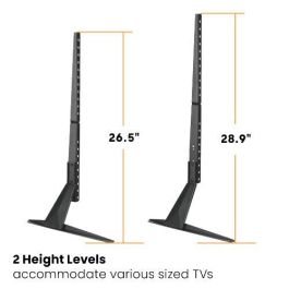 Vivolink Soporte de Mesa para TV/Monitor de Acero, Negro, Compatible con Pantallas de 23" a 75"