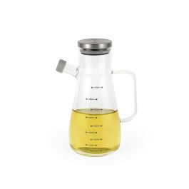 La Mediterran Aceitera Borosilicato con Tapa de Acero Inoxidable 900 ml (16 x 10.8 x 22.2 cm) (12 Unidades)