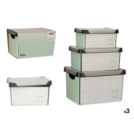 Kipit Set 3 Pzs Cajas Plástico Estampado Home 39x29x23.5 cm Precio: 11.58999952. SKU: S3611191
