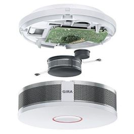 GIRA Dual Q Detector fotoeléctrico de reflexión Inalámbrico Plata Blanco 85 dB IP42 De superficie