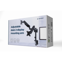 Gembird MA-DA2P-01 soporte para monitor 81,3 cm (32") Escritorio Negro Precio: 62.50000053. SKU: B199T7JQME