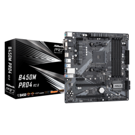 Asrock B450M Pro4 R2.0 AMD B450 Zócalo AM4 micro ATX