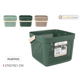 Cesta Multiusos de Plástico 27x27x21 cm - Confortime (12 Unidades) Precio: 50.49999977. SKU: B1FSQCTDAG
