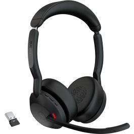 Jabra Evolve2 55 MS Stereo USB-A - Auriculares profesionales con micrófono para comunicaciones unificadas