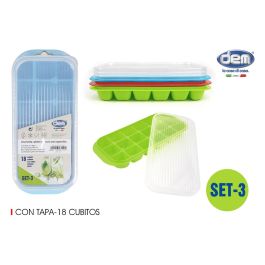 Cubitera Prb Set-3 con tapa para 18 cubitos - Dem (12 Cajas) Precio: 31.58999998. SKU: B19PHTFRBQ