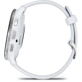 Reloj GPS conectado - GARMIN - Venu 3 - WiFi - 35,4 mm (1.4) - Acero plateado, caja blanca y correa de silicona blanca