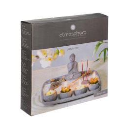 Atmosphera Jardín zen de cemento gris 24x24x12cm, ideal para reducir el estrés